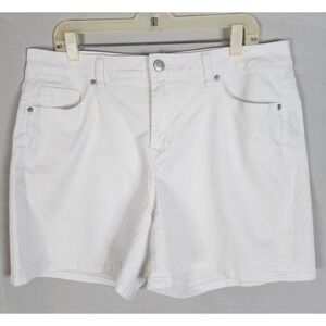 New w/tag VENEZIA Lane Bryant Size 14 Classic Cotton Bld White Denim Jean Shorts